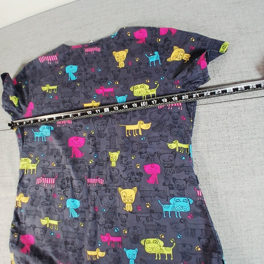 Cherokee Whimsical Tooniforms M‎ Vet Tech Scrub Tops Bundle Kawaii Nurse Core - Picture 15 of 16